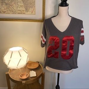 PINK Indiana University Jersey Short Sleeve TShirt‎